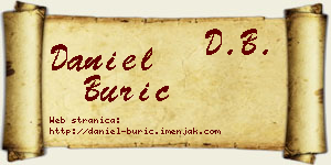Daniel Burić vizit kartica
